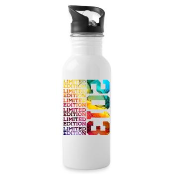 ÉDITION LIMITÉE 2013 13 ANS 13E ANNIVERSAIRE - Gourde avec paille intégrée - blanc - Droite