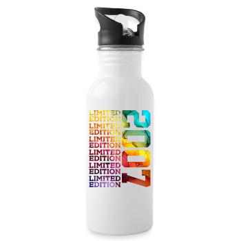 LIMITED EDITION 2007 19 YEARS 19TH BIRTHDAY - Water bottle with straw - white - Right