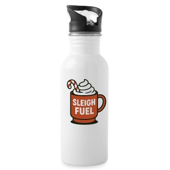 Schlitten Fuel Heiße Schokolade Becher Weihnachtsspaß - Trinkflasche mit integriertem Trinkhalm - Weiß - Rechts