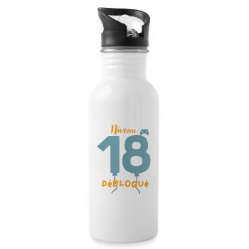 Niveau 18 Débloqué - Gourde avec paille intégrée - blanc - Droite