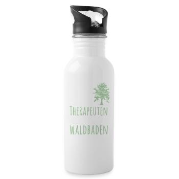 Wald Waldbaden Natur Naturliebhaber Baum Geschenk - Trinkflasche mit integriertem Trinkhalm - Weiß - Rechts