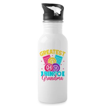 Bingo Game Greatest Grandma Bingo - Water bottle with straw - white - Right