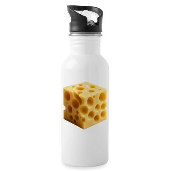 Cheese Costume - Water bottle with straw - white - Right