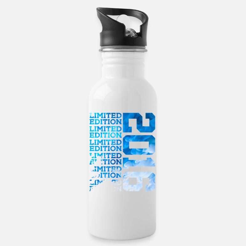 LIMITED EDITION 2016 10 JAHRE 10. GEBURTSTAG - Trinkflasche mit integriertem Trinkhalm - Weiß