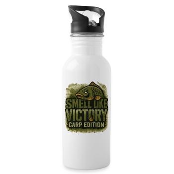 Smell Like Victory Carp Edition Plaisir de la pêche - Gourde avec paille intégrée - blanc - Droite