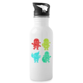 Weihnachtsmann Weihnachtsbaum Weihnachten - Trinkflasche mit integriertem Trinkhalm - Weiß - Rechts