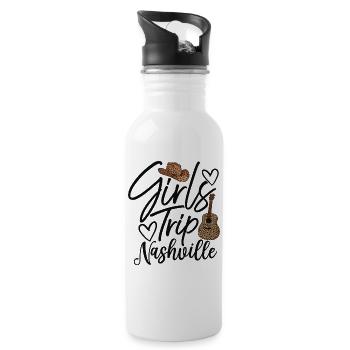 Girls Trip Nashville - Water bottle with straw - white - Right