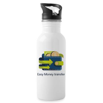 Cashflow-Wallet-Symbol - Trinkflasche mit integriertem Trinkhalm - Weiß - Rechts