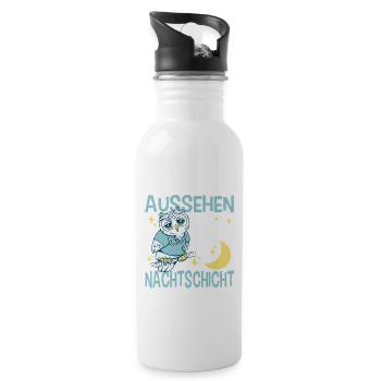 Pflegerin Geschenke Pflege Lustig Krankenpflegerin - Trinkflasche mit integriertem Trinkhalm - Weiß - Rechts
