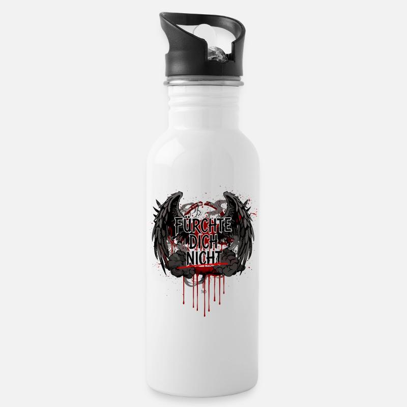 FEAR NOT Dark Gothic Blood - Gourde avec paille intégrée - blanc