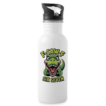 Cawing Rex Six Seven Tee - Trinkflasche mit integriertem Trinkhalm - Weiß - Rechts