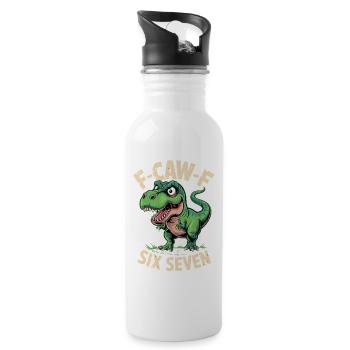 F-Caw-F Six Seven Dino - Water bottle with straw - white - Right