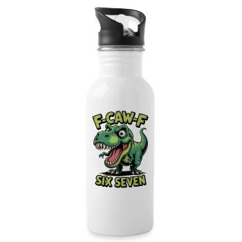 Dino F-Caw F Six Seven - Water bottle with straw - white - Right