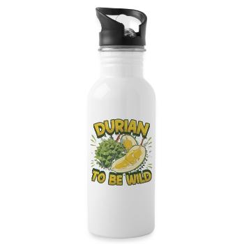 Durian To Be Wild - Water bottle with straw - white - Right