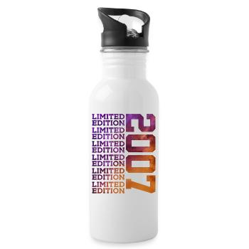 19 YEARS LIMITED EDITION 2007 19TH BIRTHDAY - Water bottle with straw - white - Right
