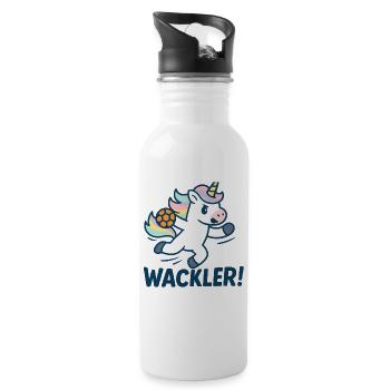 Unicorn Handball Wobbler, Dribbler, Kids - Water bottle with straw - white - Right