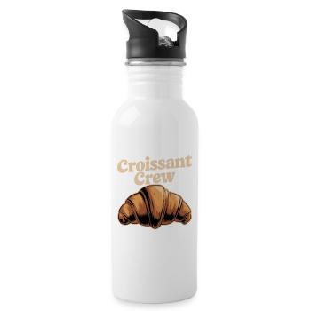 Croissant Crew - Water bottle with straw - white - Right