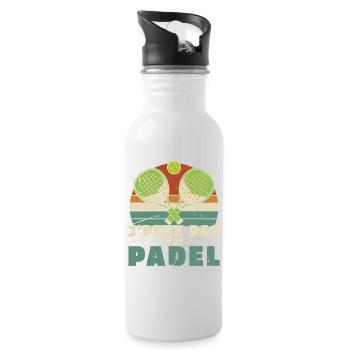 Je peux pas j ai padel - Gourde avec paille intégrée - blanc - Droite
