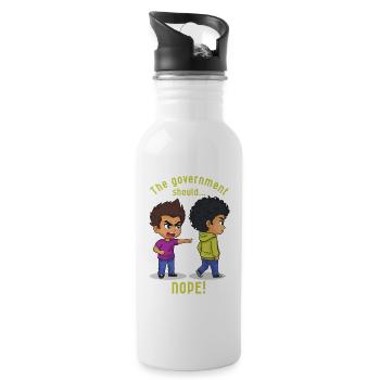 The Government Should... Nope! - Water bottle with straw - white - Right