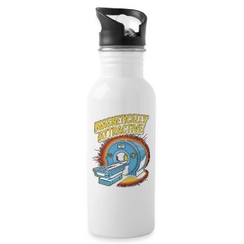 MRI Tech Magnetically Attractive Radiographer - Water bottle with straw - white - Right