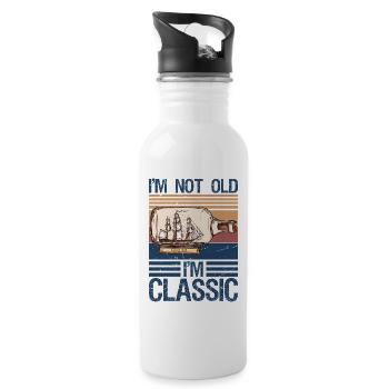 Je ne suis pas vieux, je suis le classique Cruising Cruise Cruise Retro - Gourde avec paille intégrée - blanc - Droite