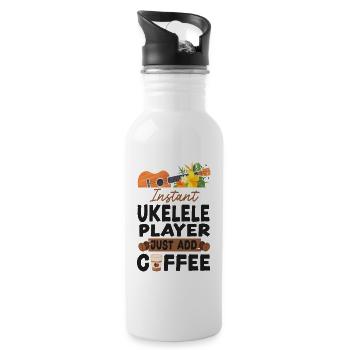 Hawaiian Ukulele Uke Coffee - Trinkflasche mit integriertem Trinkhalm - Weiß - Rechts