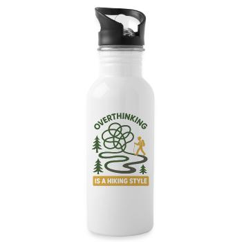Forest Walk Overthinker Mental Reset - Water bottle with straw - white - Right