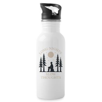 Forest Walk Overthinker Mental Reset - Water bottle with straw - white - Right