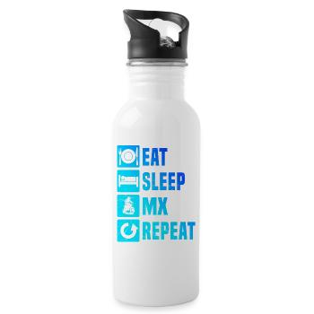 Direkte Motocross Aussage - Trinkflasche mit integriertem Trinkhalm - Weiß - Rechts