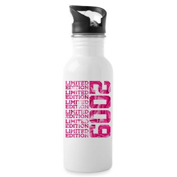 ÉDITION LIMITÉE 2009 17 ANS PINK 17E ANNIVERSAIRE - Gourde avec paille intégrée - blanc - Droite