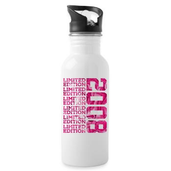 ÉDITION LIMITÉE 2008 18 ANS PINK 18E ANNIVERSAIRE - Gourde avec paille intégrée - blanc - Droite