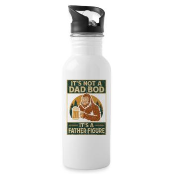father figure humor, Its Not a Dad Bod - Water bottle with straw - white - Right