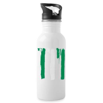 Nigeria flag - Water bottle with straw - white - Right