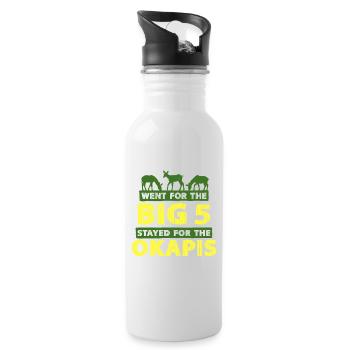 Okapi Animal - Water bottle with straw - white - Right