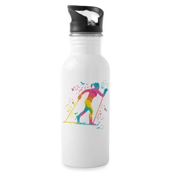 Cross-country skiing Cross-country skiing - Water bottle with straw - white - Right