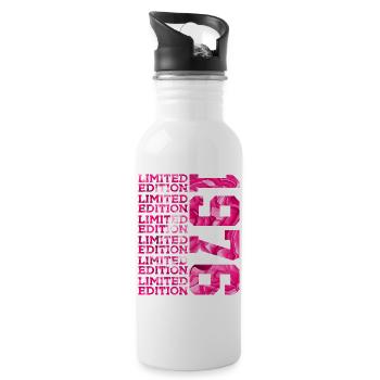 ÉDITION LIMITÉE 1976 50 ANS DE PINK 50E ANNIVERSAIRE - Gourde avec paille intégrée - blanc - Droite