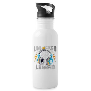 Level 7 Unlocked Legend - Trinkflasche mit integriertem Trinkhalm - Weiß - Rechts