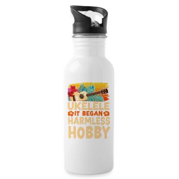 Hawaiian Ukulele Uke Ukulele It - Water bottle with straw - white - Right