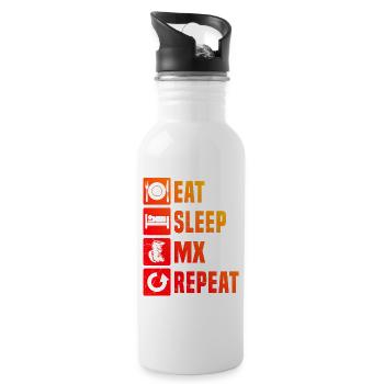 Simple Motocross Idea for Motocross - Water bottle with straw - white - Right