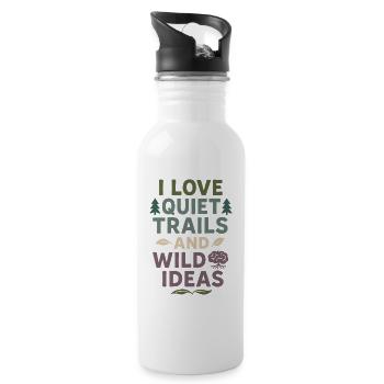 Neurodivergent introvert - Water bottle with straw - white - Right