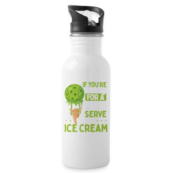Soft-Eis-Wortspiel-Tee - Trinkflasche mit integriertem Trinkhalm - Weiß - Rechts