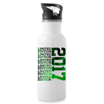 ÉDITION LIMITÉE 2017 9 ANS 9E ANNIVERSAIRE - Gourde avec paille intégrée - blanc - Droite
