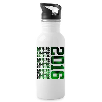 LIMITED EDITION 2016 10 YEARS 10TH BIRTHDAY - Water bottle with straw - white - Right