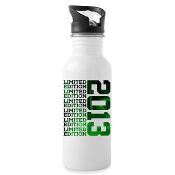 LIMITED EDITION 2013 13 YEARS 13TH BIRTHDAY - Water bottle with straw - white - Right