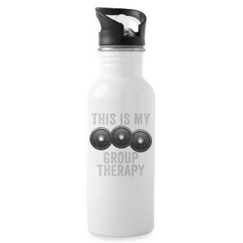 This is my fun group therapy weight strai - Water bottle with straw - white - Right