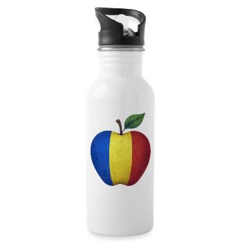 Romania - Water bottle with straw - white - Right