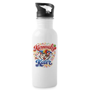Costume de carnaval de chat - Gourde avec paille intégrée - blanc - Droite