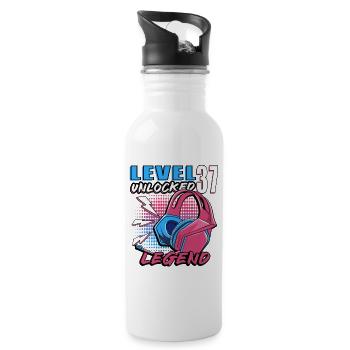 Level 37 Legend Neon Headphones - Water bottle with straw - white - Right