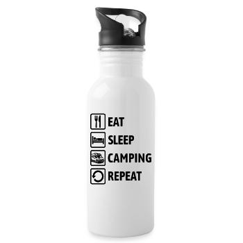 Manger Dormir Camping Répéter - Camping-car - Gourde avec paille intégrée - blanc - Droite