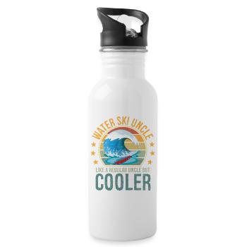 Waterski Uncle Uncle Day Ski Lover Uncle Water Ski - Trinkflasche mit integriertem Trinkhalm - Weiß - Rechts